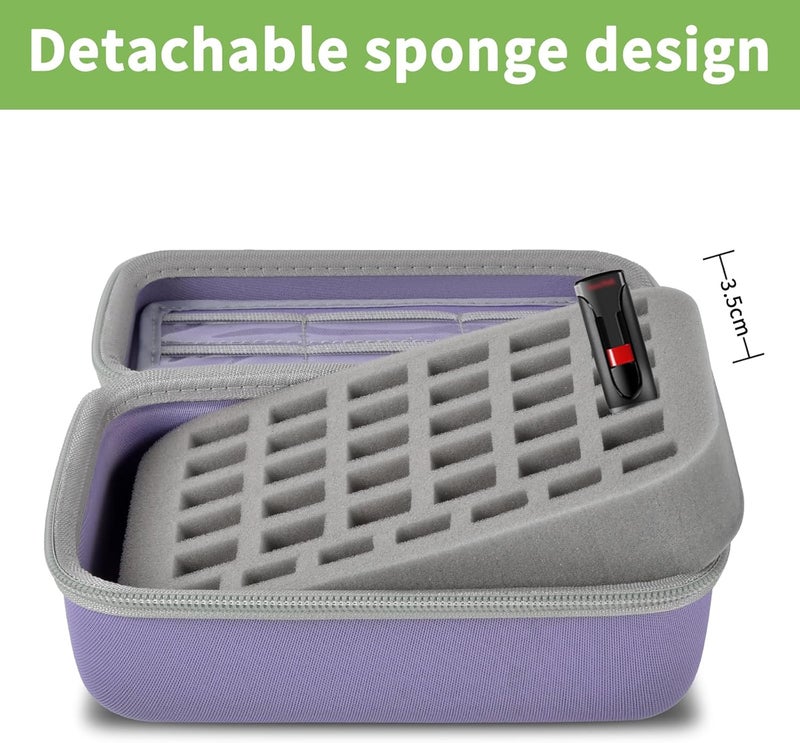 ALKOO USB Flash Drive Case, SD Card & Memory Stick & Thumb Drives Pouch for SanDisk, for Samsung, Hard Shell Protective Storage Organizer - for IT Admins, Photographers & Film Crews - Box Only- (Purple) - Image 4
